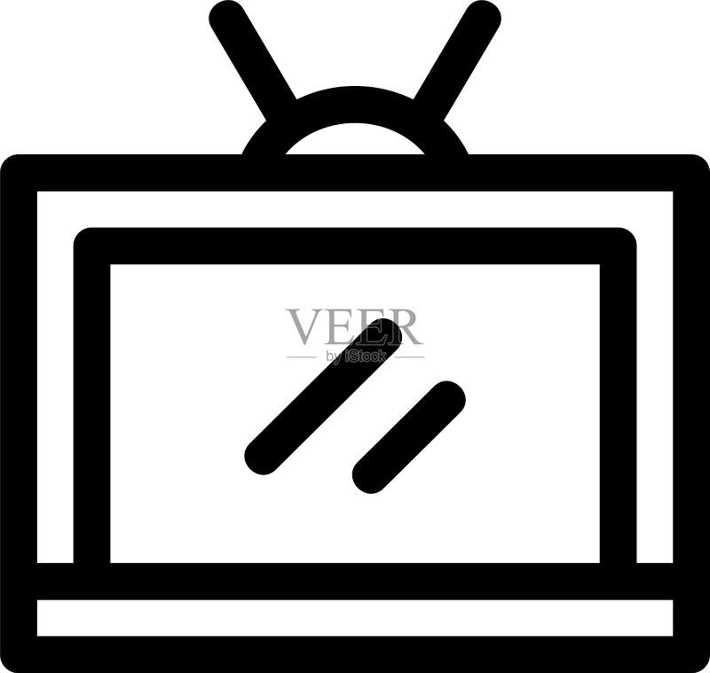 电视图标或独立标志符号图标素材