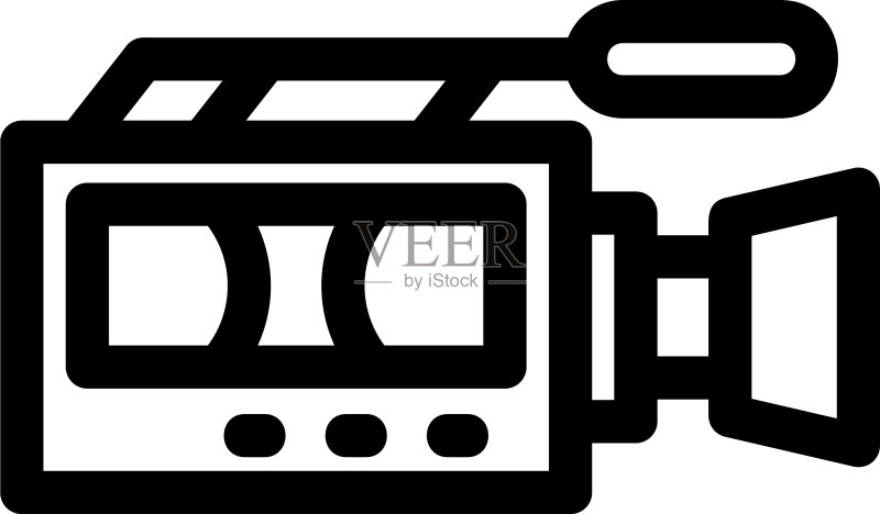 视频图标或徽标隔离符号图标素材