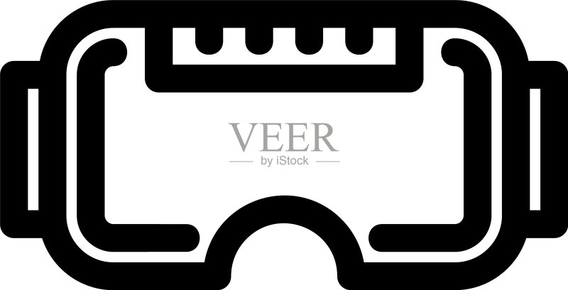 VR眼镜图标或标志隔离符号图标素材