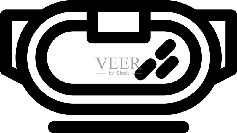 VR眼镜图标或标志隔离符号图标素材