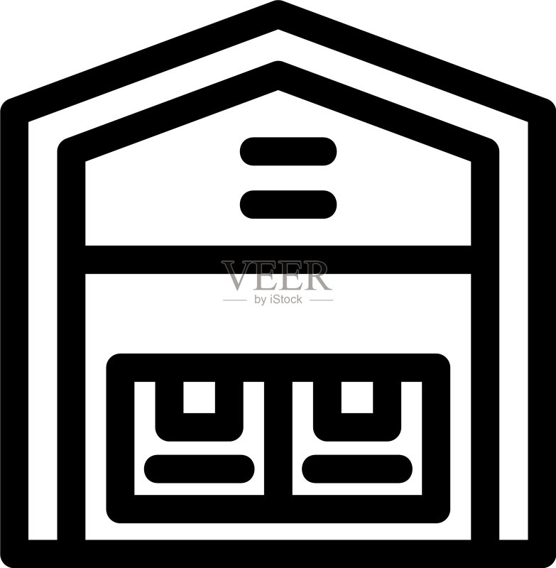 仓库图标或独立标志符号图标素材