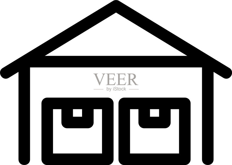 仓库图标或独立标志符号图标素材