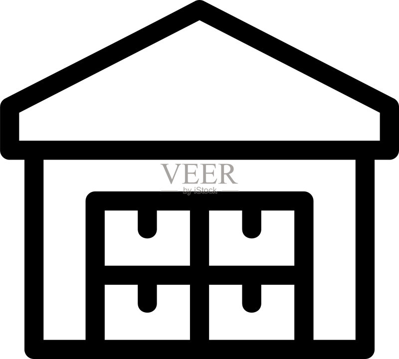 仓库图标或独立标志符号图标素材