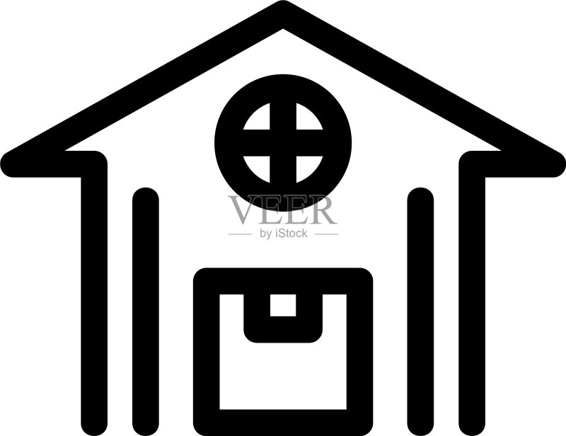 仓库图标或独立标志符号图标素材