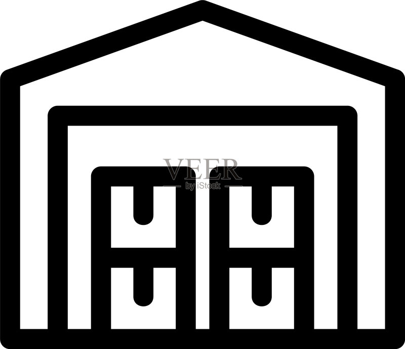 仓库图标或独立标志符号图标素材