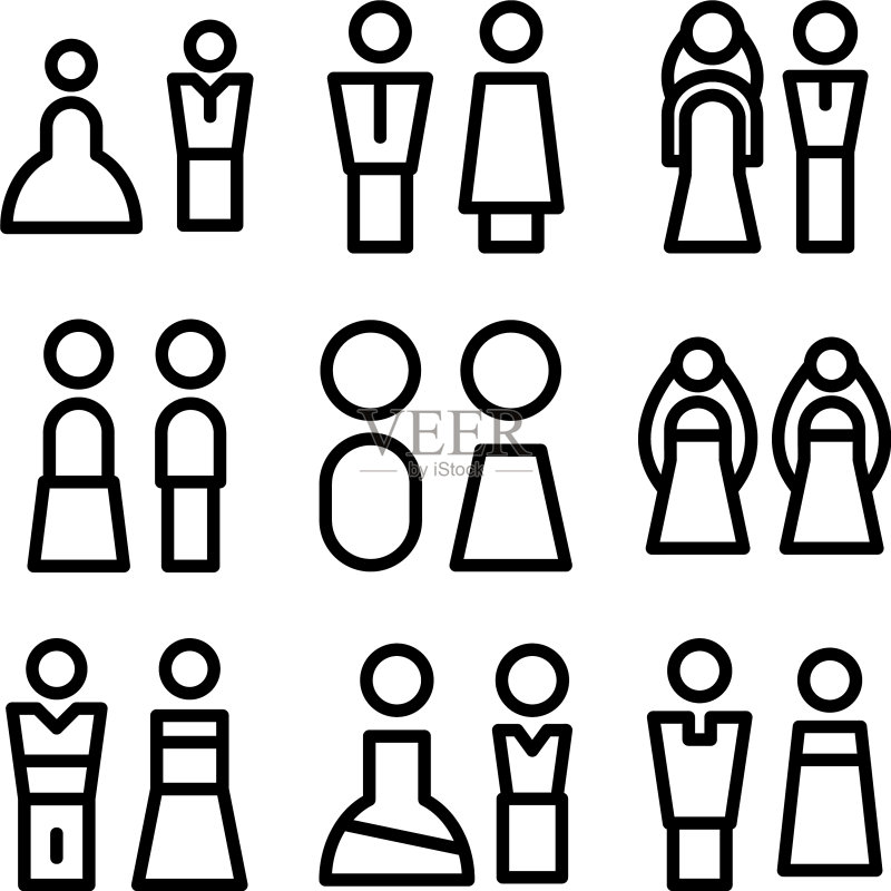 婚礼图标或logo独立标志符号图标素材
