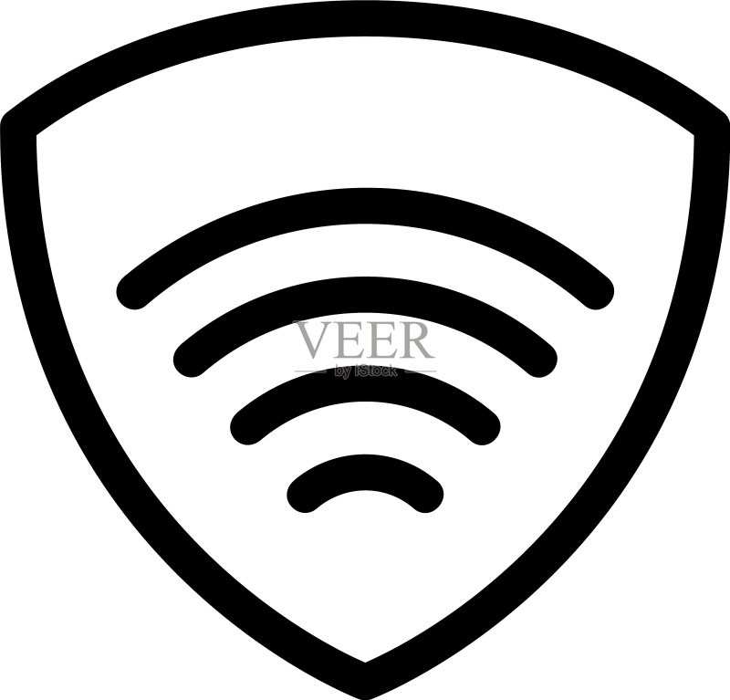 Wifi图标或标志孤立标志符号图标素材