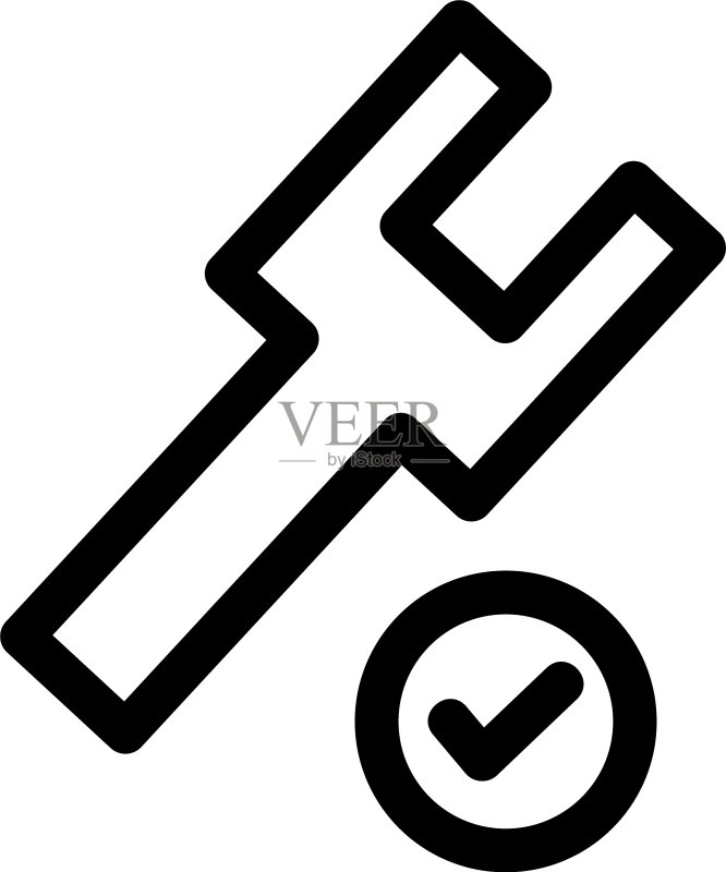 扳手图标或标志孤立符号图标素材