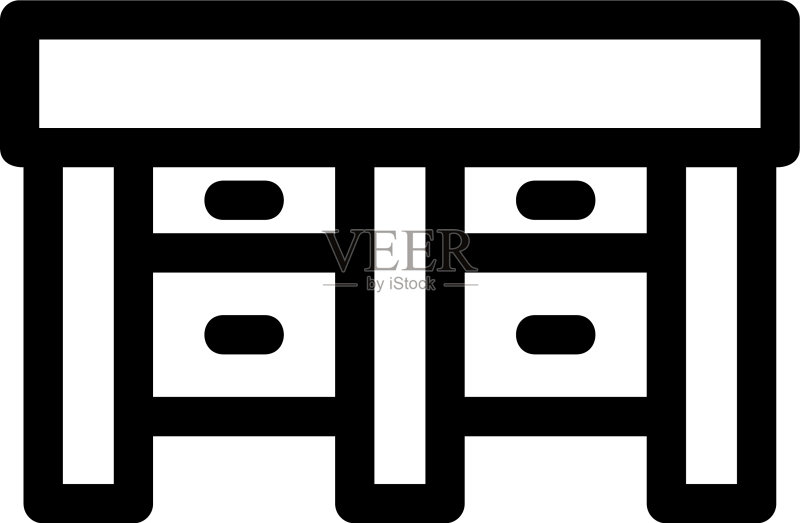 办公桌图标或LOGO独立符号图标素材