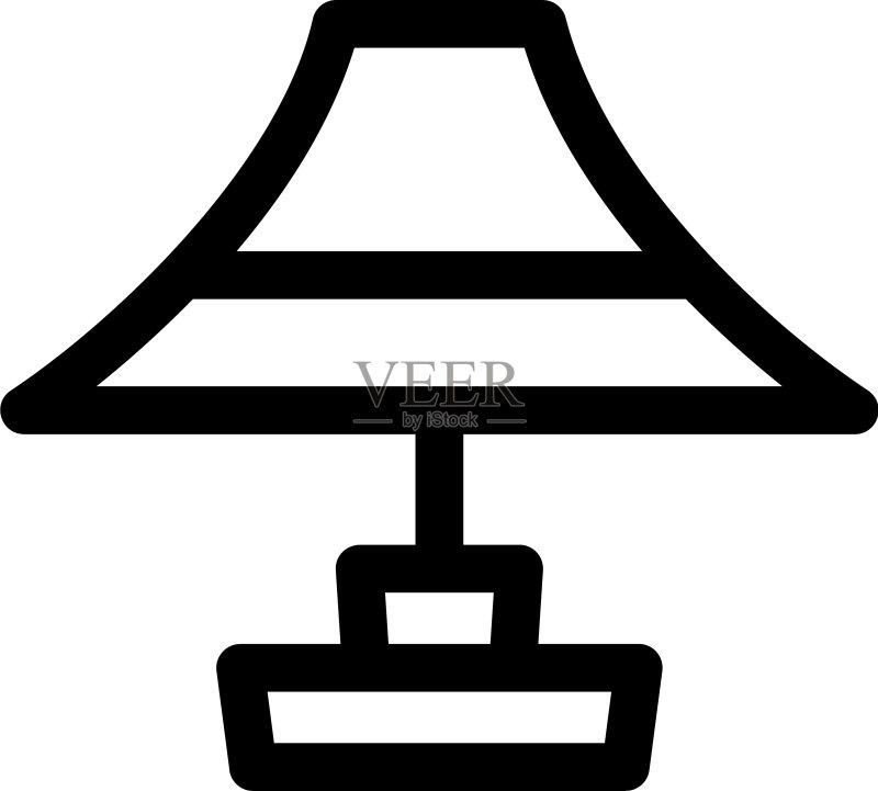 孤立的灯图标或标志符号图标素材