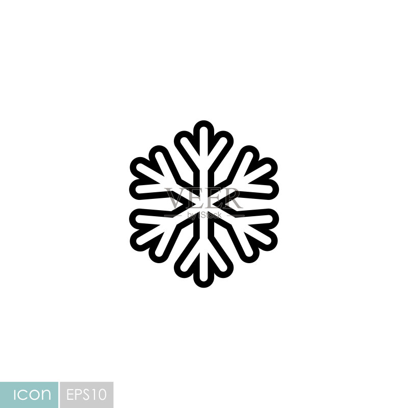 雪花天气标志图标图标素材