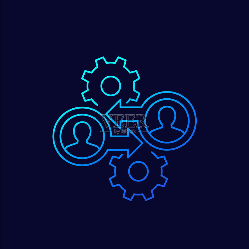 B2B营销线性图标图标素材