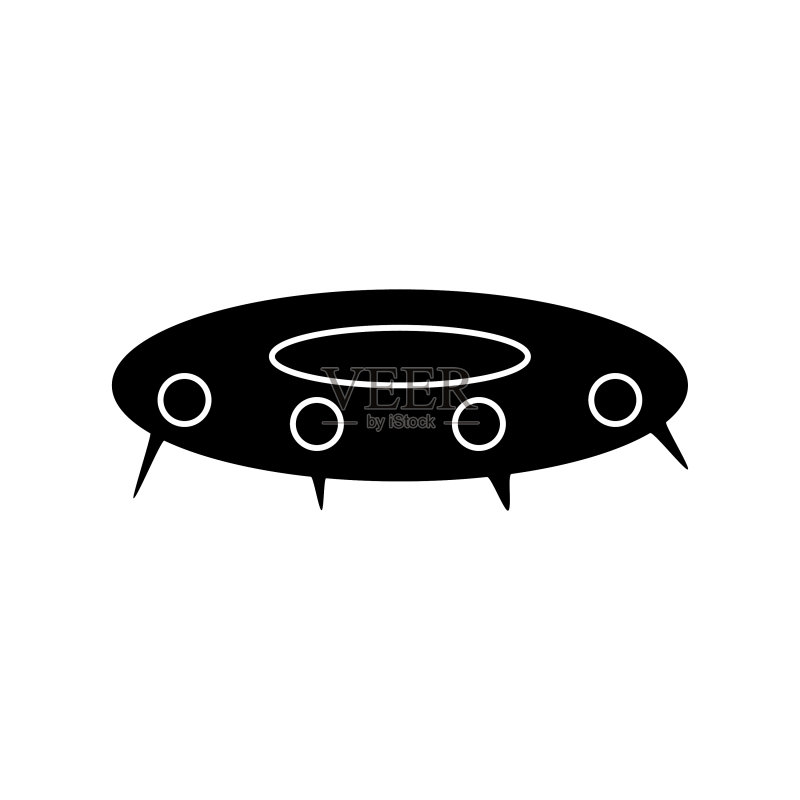 飞行外星飞碟图标UFO EPS10图标素材
