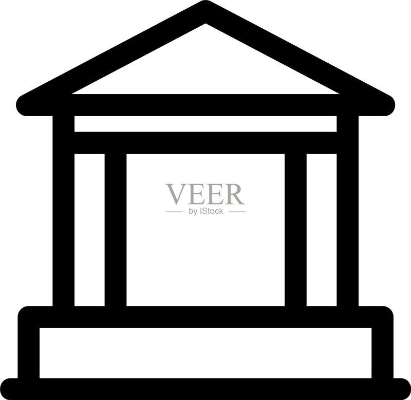 银行图标或徽标孤立标志符号图标素材
