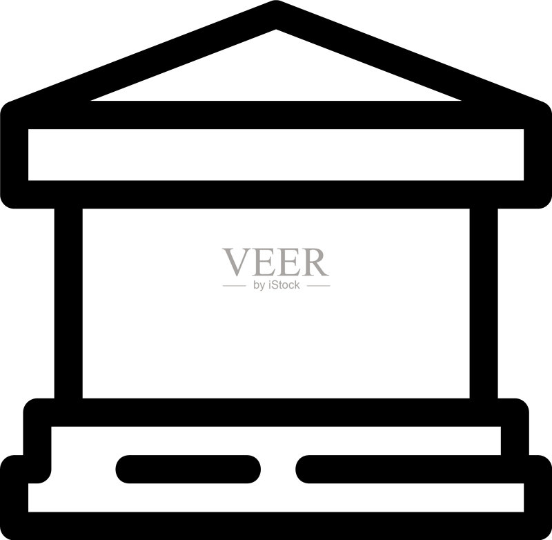 银行图标或徽标孤立标志符号图标素材