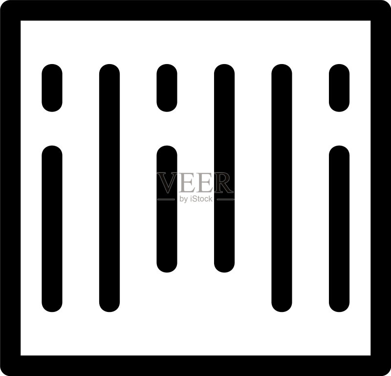 条形码图标或LOGO独立符号图标素材