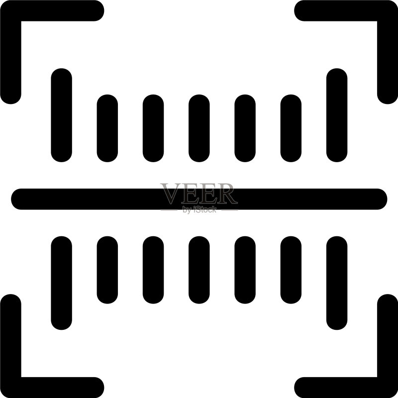 条形码图标或LOGO独立符号图标素材