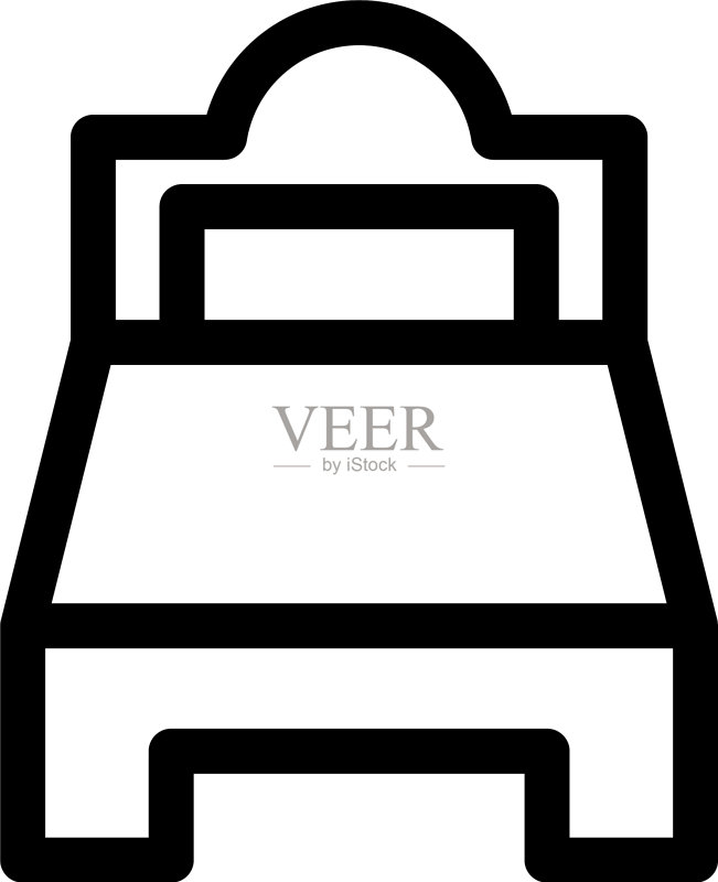 床铺图标或标志孤立符号图标素材