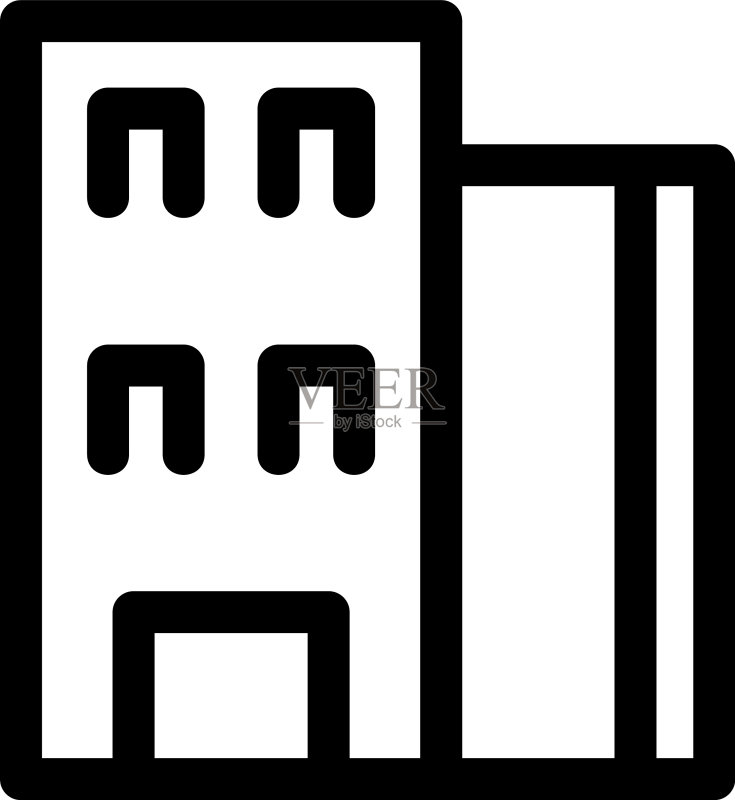 建筑图标或标志独立符号图标素材