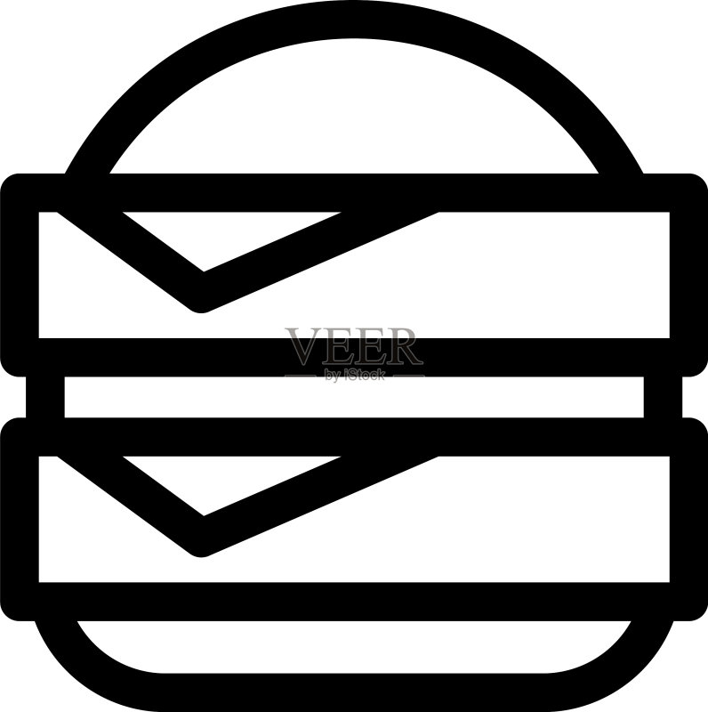 汉堡图标或标志图标素材