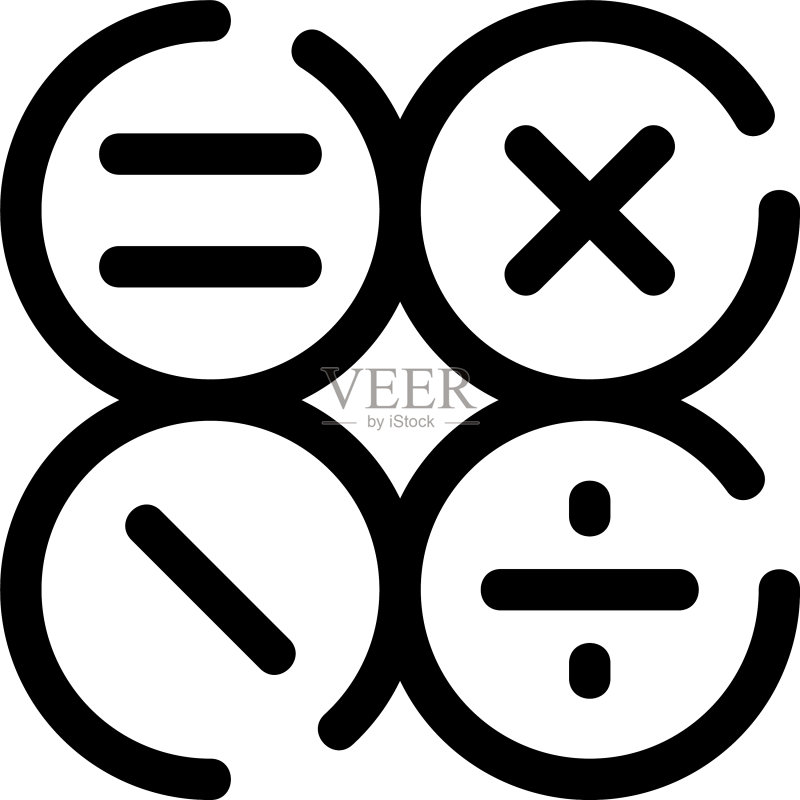 计算器图标或标志孤立符号符号图标素材