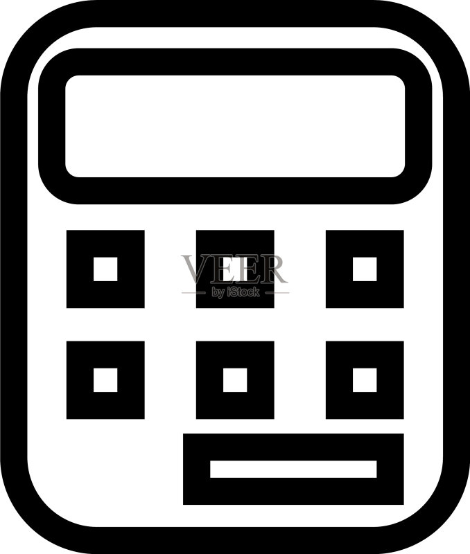 计算器图标或标志孤立符号符号图标素材
