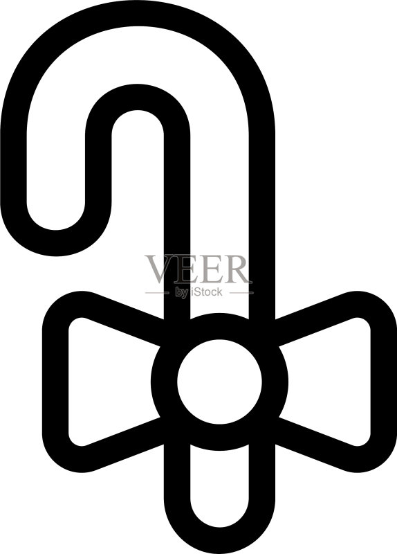 拐杖糖图标或logo独立符号图标素材