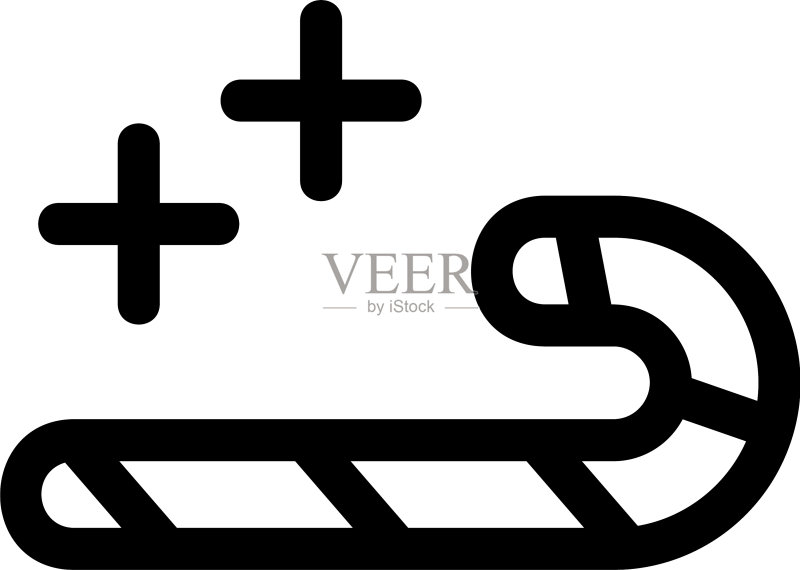 拐杖糖图标或logo独立符号图标素材