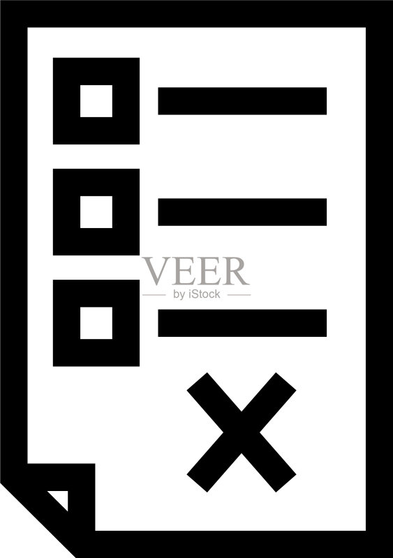 复选框列表图标或标志隔离符号图标素材