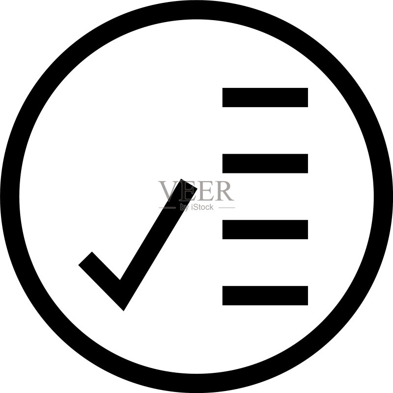 复选框列表图标或标志隔离符号图标素材