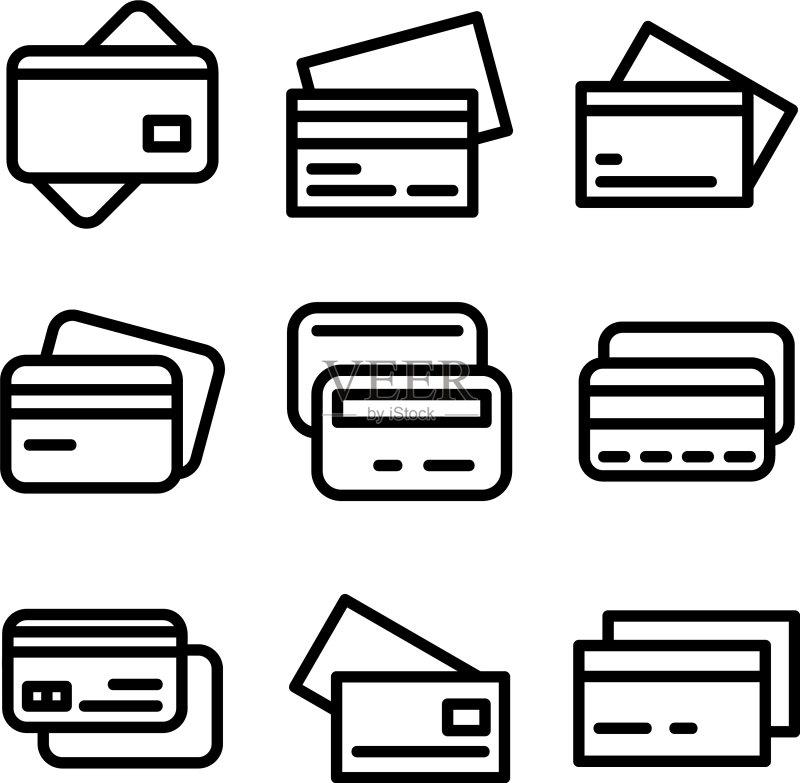 信用卡图标或Logo独立符号图标素材