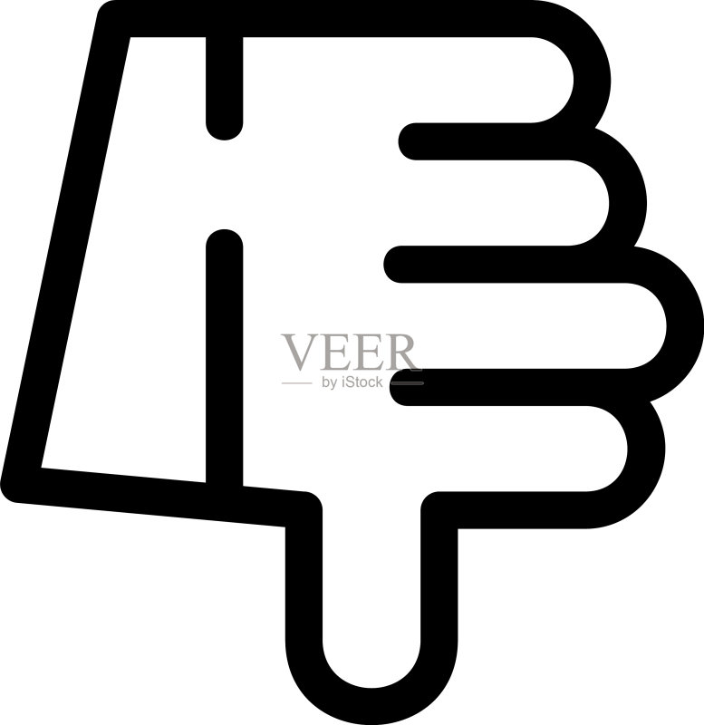 不喜欢的隔离图标或标志符号图标素材