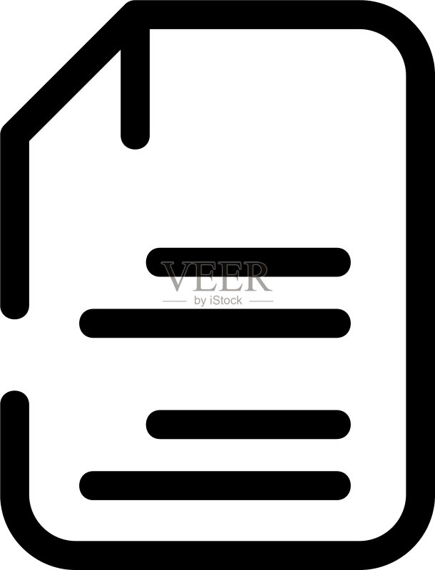 文档图标或徽标隔离符号图标素材
