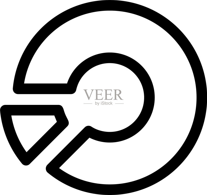 甜甜圈图表图标或标志图标素材