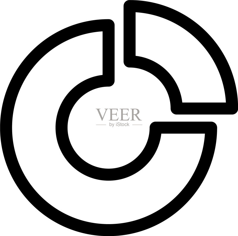 甜甜圈图表图标或标志图标素材