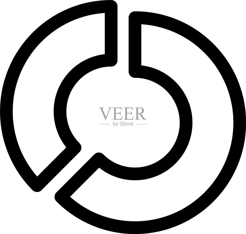 甜甜圈图表图标或标志图标素材