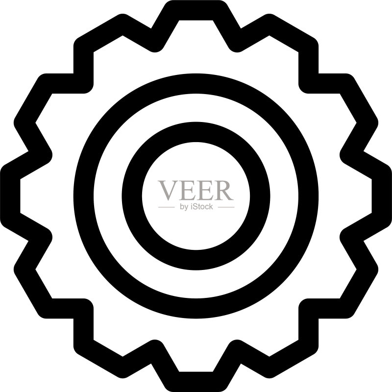 齿轮图标或logo孤立符号图标素材