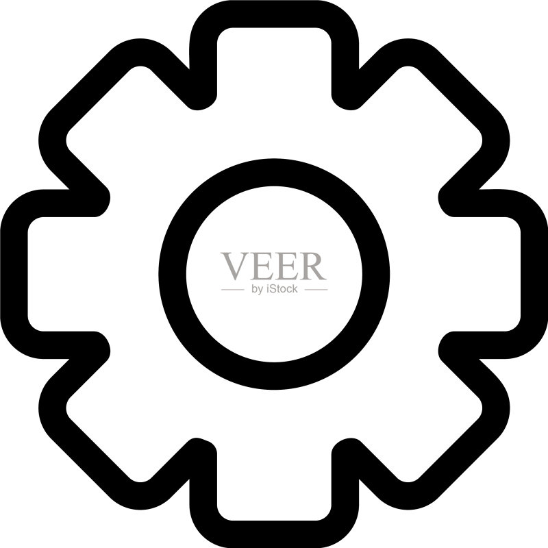 齿轮图标或logo孤立符号图标素材