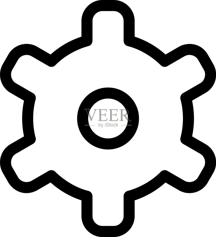 齿轮图标或logo孤立符号图标素材