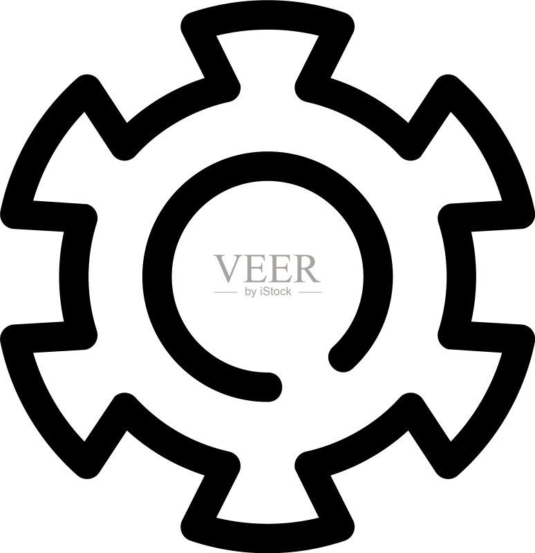 齿轮图标或logo孤立符号图标素材