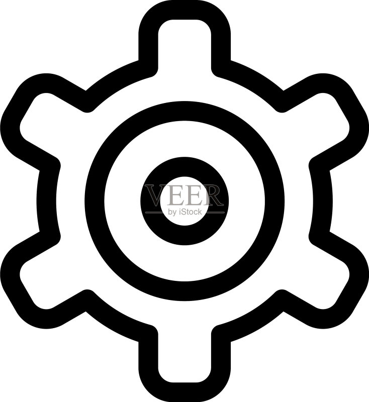 齿轮图标或logo孤立符号图标素材