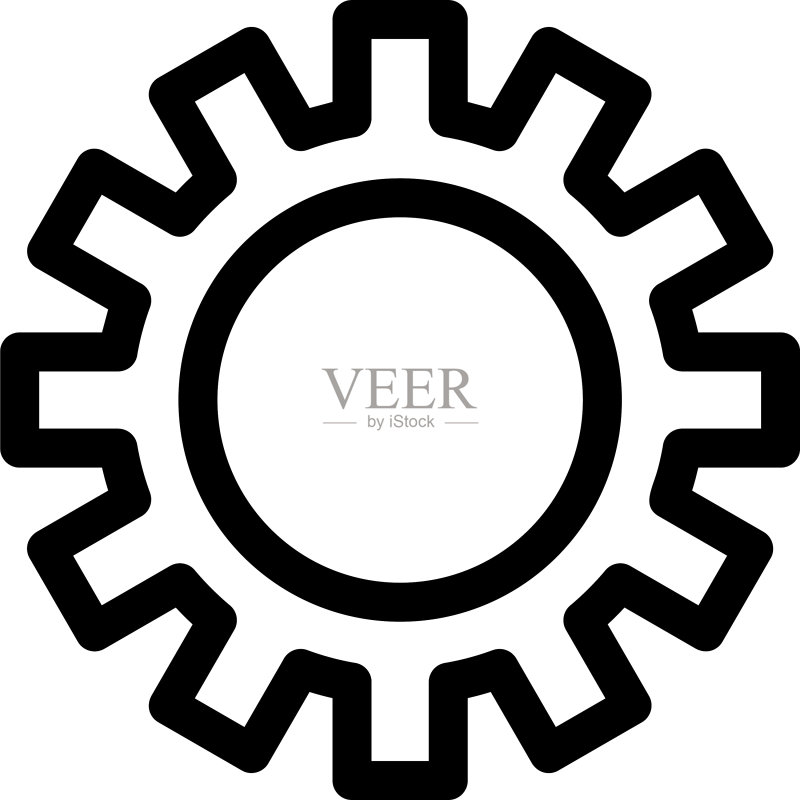 齿轮图标或logo孤立符号图标素材