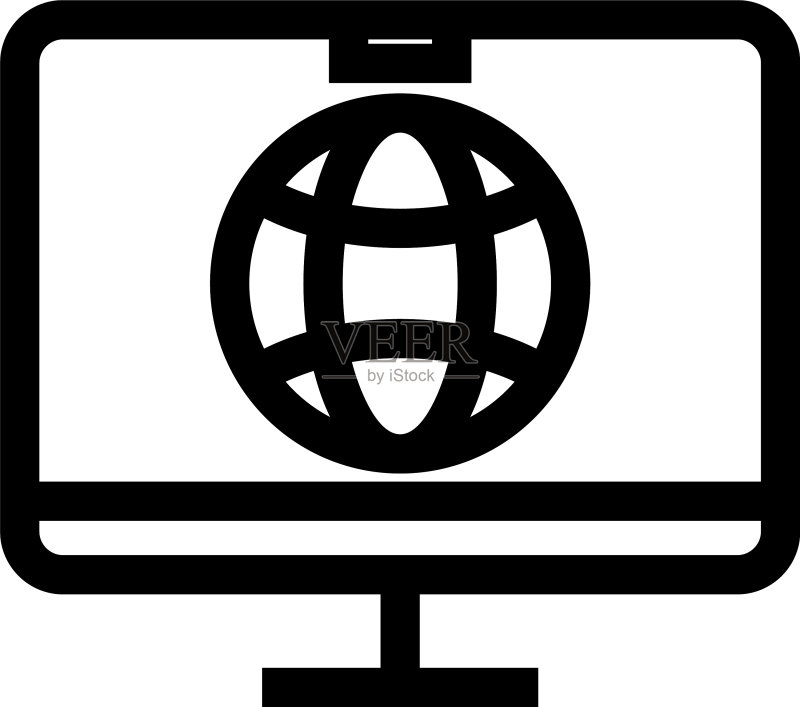 全球网络图标或标志图标素材