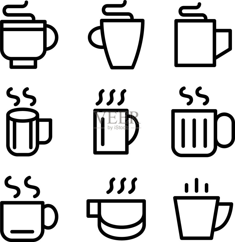 热饮图标或logo isolated sign symbol图标素材