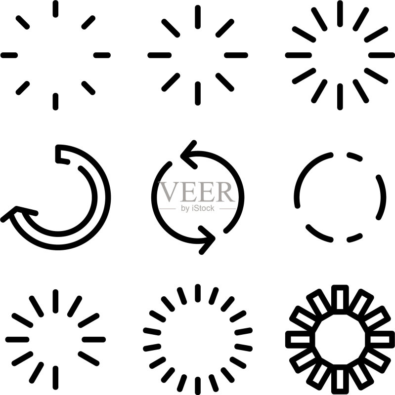 加载图标或Logo孤立标志符号图标素材