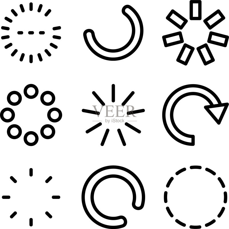 加载图标或Logo孤立标志符号图标素材