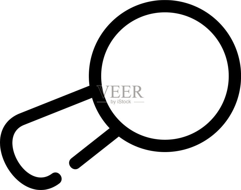放大镜图标或logo独立标志符号图标素材