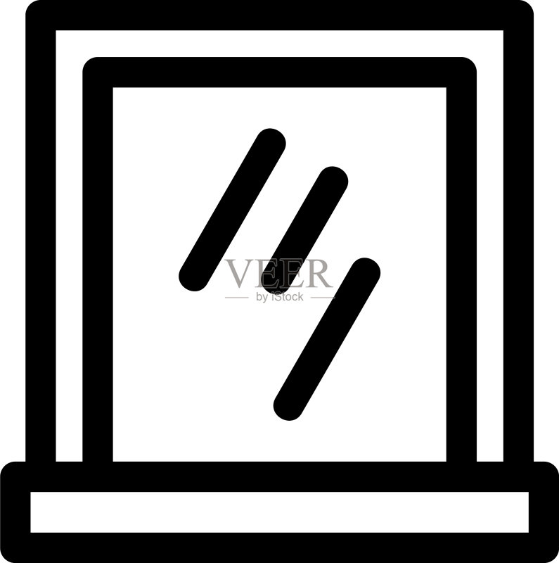 镜子图标或标志图标素材