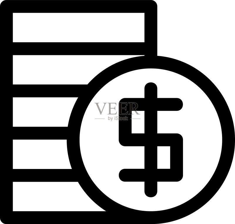 金钱图标或标志孤立的标志符号图标素材