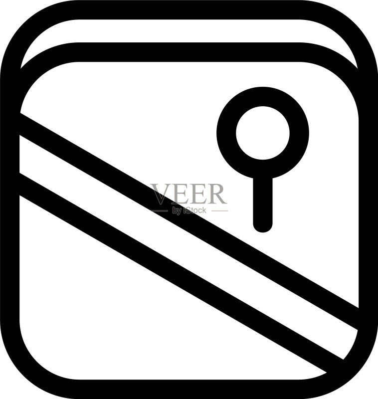 导航应用程序图标或徽标隔离符号图标素材